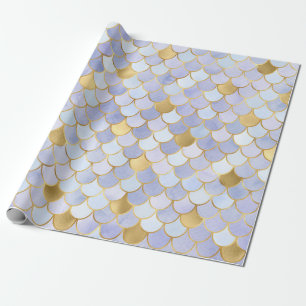 Papier Cadeau Dreamy Lavendar et des échelles de sirène de coule
