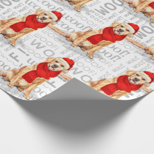Papier Cadeau Drôle Amateur de Chien Golden Retriever dans une É
