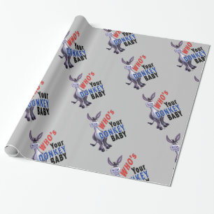 Papier Cadeau Drôle âne, qui est votre bébé âne