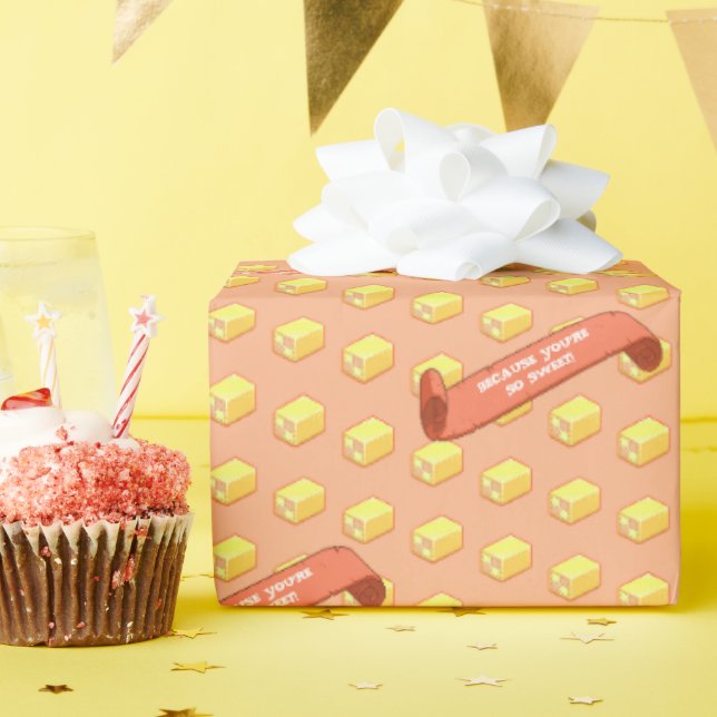 Papier Cadeau Drôle Battenberg parce que tu es si doux Motif (Fête d'anniversaire)