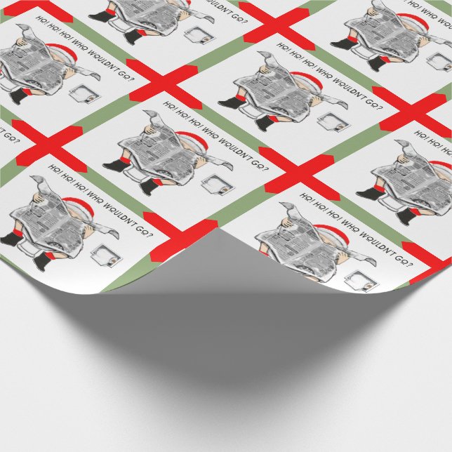 Papier Cadeau Drôle cadeau de Noël (Coin)