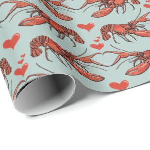 Papier Cadeau Drôle Canard Bleu Vous êtes mon homard Romance