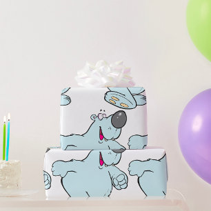 Papier Cadeau Drôle Carton Polaire Ours Bleu Maigre Caractère Bl