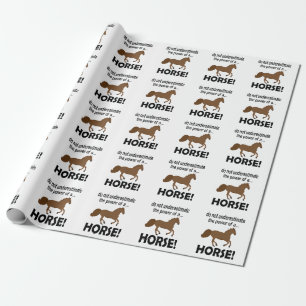 Papier Cadeau Drôle d'animal cheval 