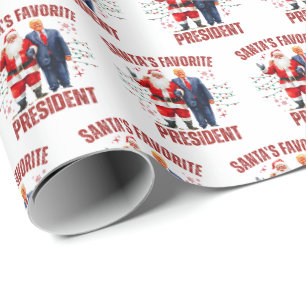Papier Cadeau Drôle de Noël Trump