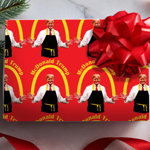Papier Cadeau Drôle Donald Trump 2024 France Fries Citation mème