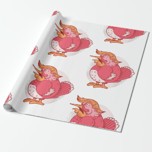 Papier Cadeau drôle donald trump thanksgiving turkey rose