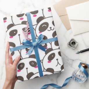 Papier Cadeau Drôle Doodle Ours Panda