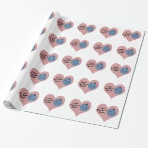 Papier Cadeau Drôle Je T'Aime Berry Beaucoup mignon Kawaii Blueb
