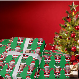 Papier Cadeau Drôle Joe Biden Kamala Harris Père Noël Visage Per