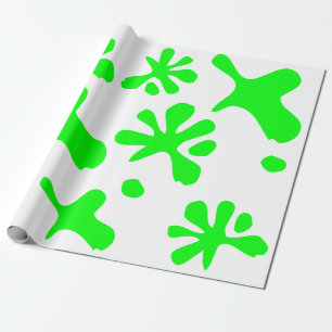 Papier Cadeau Drôle néon vert pâle de la peinture à splash cool