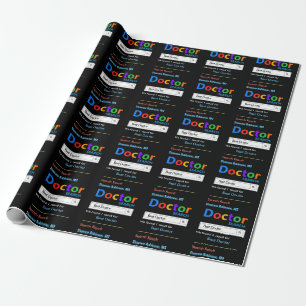 Papier Cadeau Drôle personnalisé Meilleur cadeau docteur