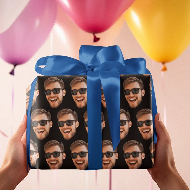 Papier Cadeau Drôle photo de visage personnalisé (Funny Personalized Face Photo Wrapping Paper
)