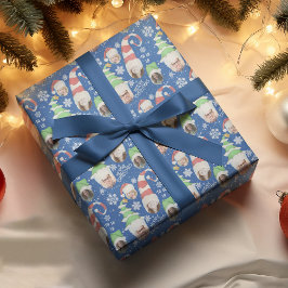 Papier Cadeau Drôle Photos Joyeux Noël Novelty Blue Cadeau