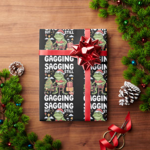 Papier Cadeau Drôle Sarcastique Noël Affaissé Mais Toujours Épat