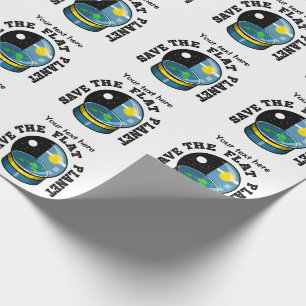 Papier Cadeau Drôle Terre plate