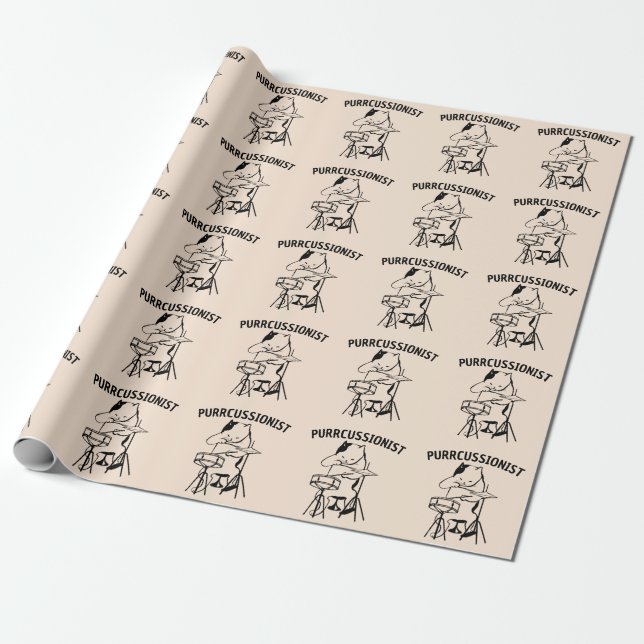 PAPIER CADEAU DRUM, TACTILE DE MÉDICAMENT PURRCUSSIONNISTE (Déroulé)
