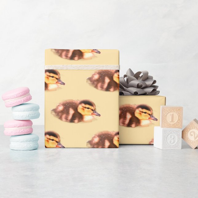 Papier Cadeau Duckling Photo Wrapping Paper  (Créateur téléchargé)