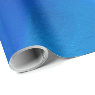 Papier Cadeau Dunes métalliques dans les tons bleu vif