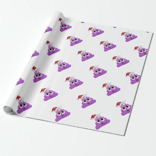 Papier Cadeau Dunette Emoji de licorne de Noël