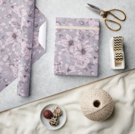 Papier Cadeau Dusty Lavender Floral