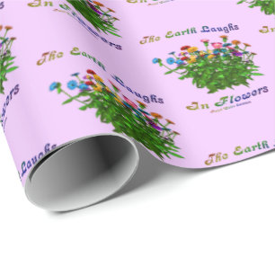 Papier Cadeau Earth Laughers Fleurs Citation Inspirationnelle