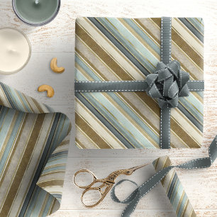 Papier Cadeau Earth Tones Gold Christmas Motif#28 ID1009
