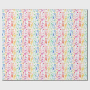 Papier Cadeau Eau colorée goutte-à-goutte Motif transparent