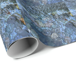 Papier Cadeau Eau de ruissellement, ruisseau, vapeur, Pierres so