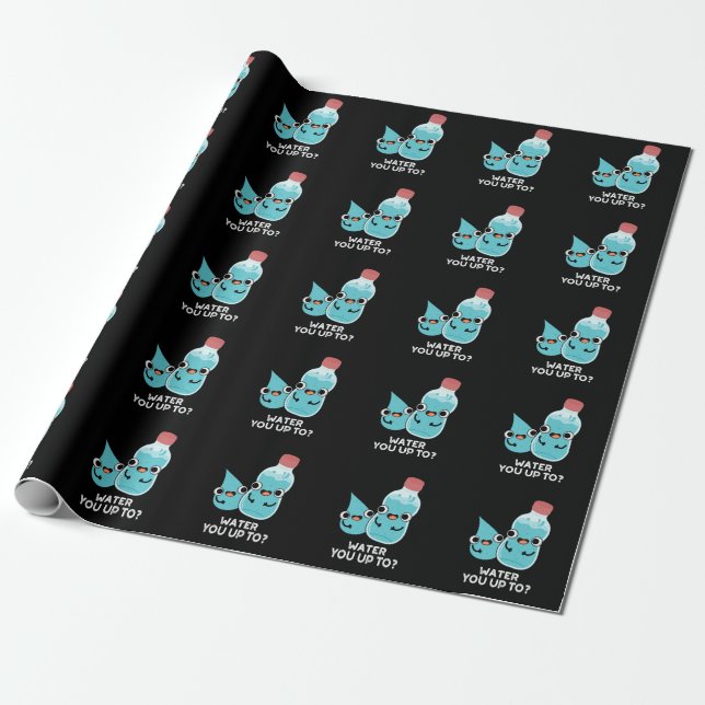 Papier Cadeau Eau Vous Jusqu'À Drôle Jeux D'Eau Dark BG (Déroulé)
