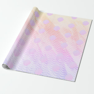 Papier Cadeau Écaille de Sirène Coquillages Motif Aquarelle