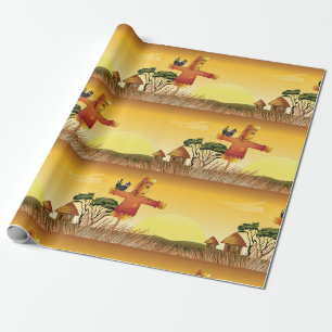 Papier Cadeau Écart Sur Un Papier D'Enveloppement Agricole