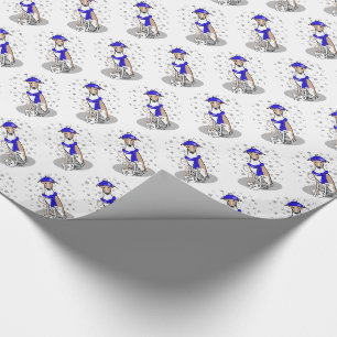 Papier Cadeau Écharpe à neige bleu hiver - Faune et blanc