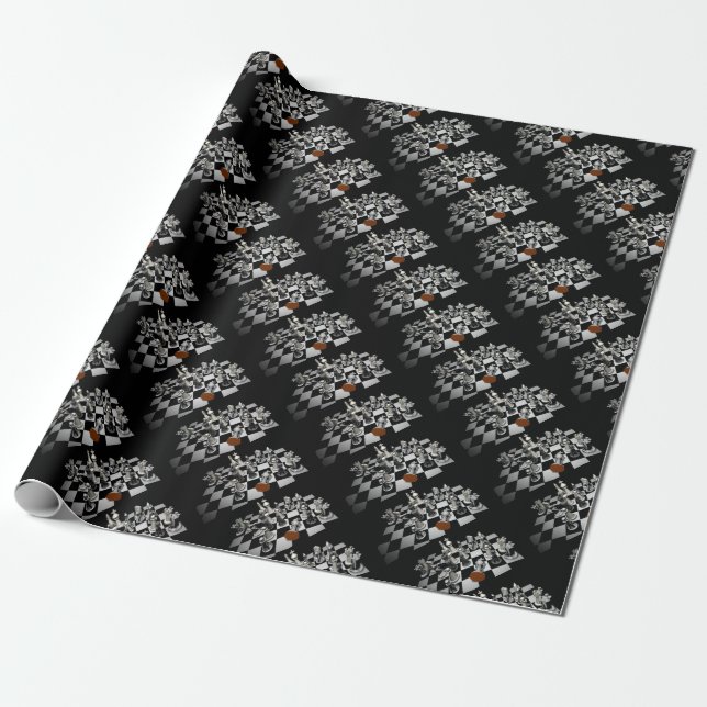 Papier Cadeau Échecs (Déroulé)