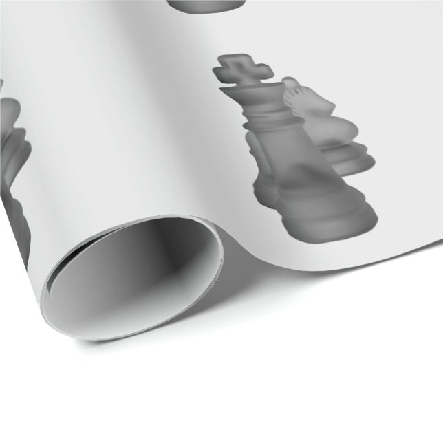 Papier Cadeau Échecs papier à envelopper (Coin rond)