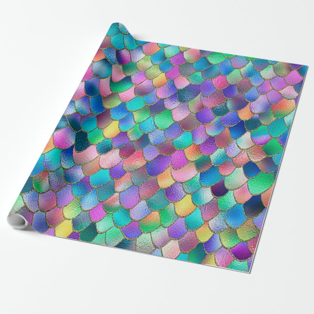Papier Cadeau Échelles chancelantes de sirène en métal de (Déroulé)