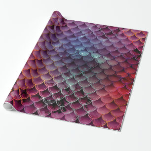 Papier Cadeau Échelles de sirènes de Parties scintillant Ombre