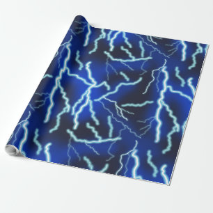 Papier Cadeau Éclair Électricité Tonnerre Ciel nocturne