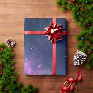 Papier Cadeau Éclairage stellaire : nébuleuse avec étoiles brill