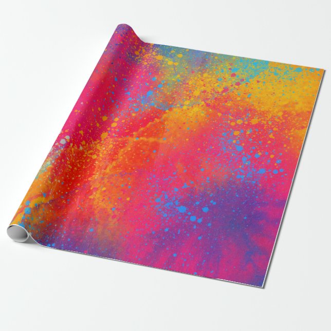 Papier Cadeau Éclatement du papier d'enveloppement de couleur (Déroulé)