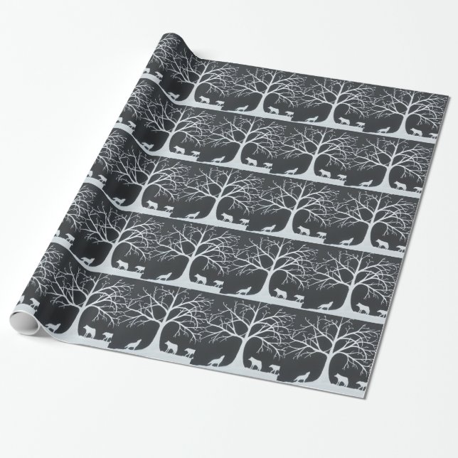 Papier Cadeau Éclipse de loup (Déroulé)
