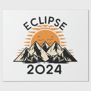 Papier Cadeau Éclipse solaire totale 2024
