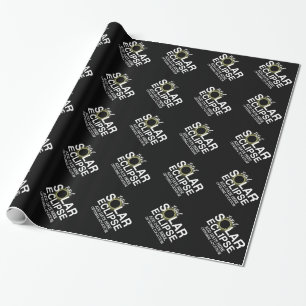 Papier Cadeau Éclipse solaire totale - date et lieu personnalisé