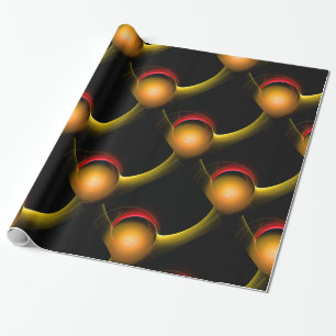 Papier Cadeau ECLIPSE Vibrant Rouge Jaune Noir