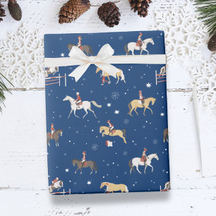 Papier Cadeau École d'équitation en hiver