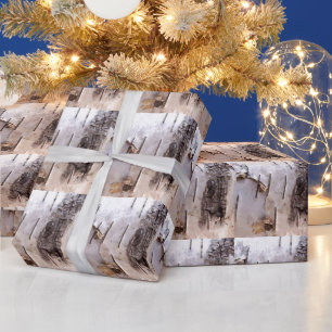 Papier Cadeau Écorce de bouleau