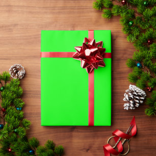 Papier Cadeau Écran vert néon moderne brillant solide cadeau sim