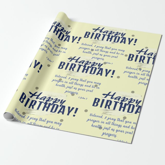Papier Cadeau Écriture Anniversaire Papier d'enveloppement (Déroulé)