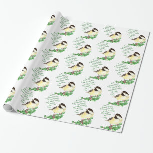 Papier Cadeau Écriture chrétienne de Noël Sticker Écriture