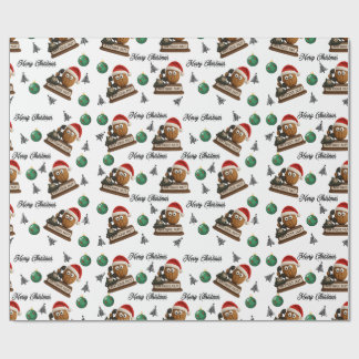 Papier Cadeau Écrou Antique avec Motif de Noël de Téléphone Rétr